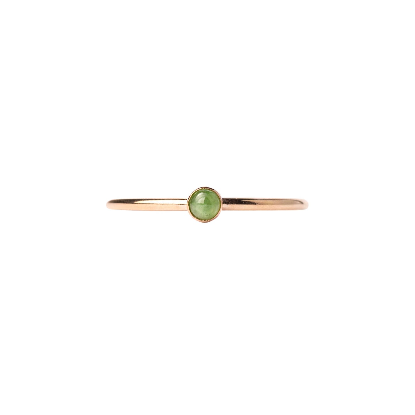 Tiny Nephrite Jade Ring Seasonal Collection Green Jade Ring