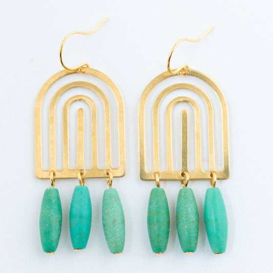 Turquoise Arch Earrings