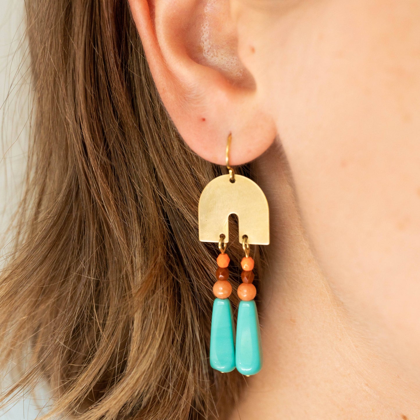 Long Turquoise earrings