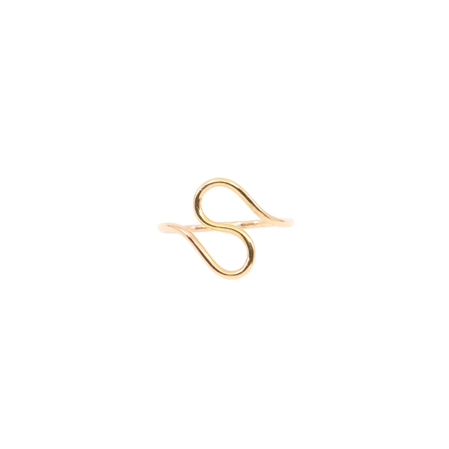 Squiggle Ring Curve Band Goldfill Statement Ring