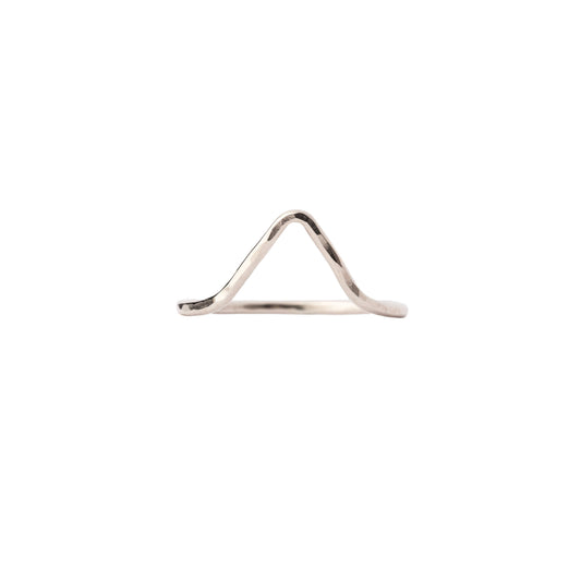 Curve Stacking Ring Sterling Silver Peaked Ring Silver Band