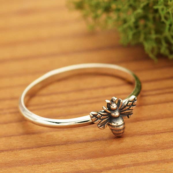 Sterling Silver Ring - Tiny Bee Ring