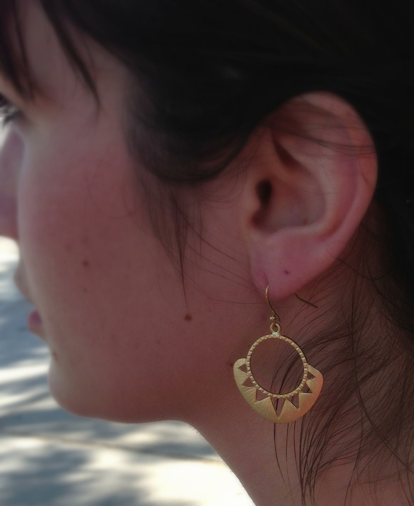 Geometric Sun Earrings