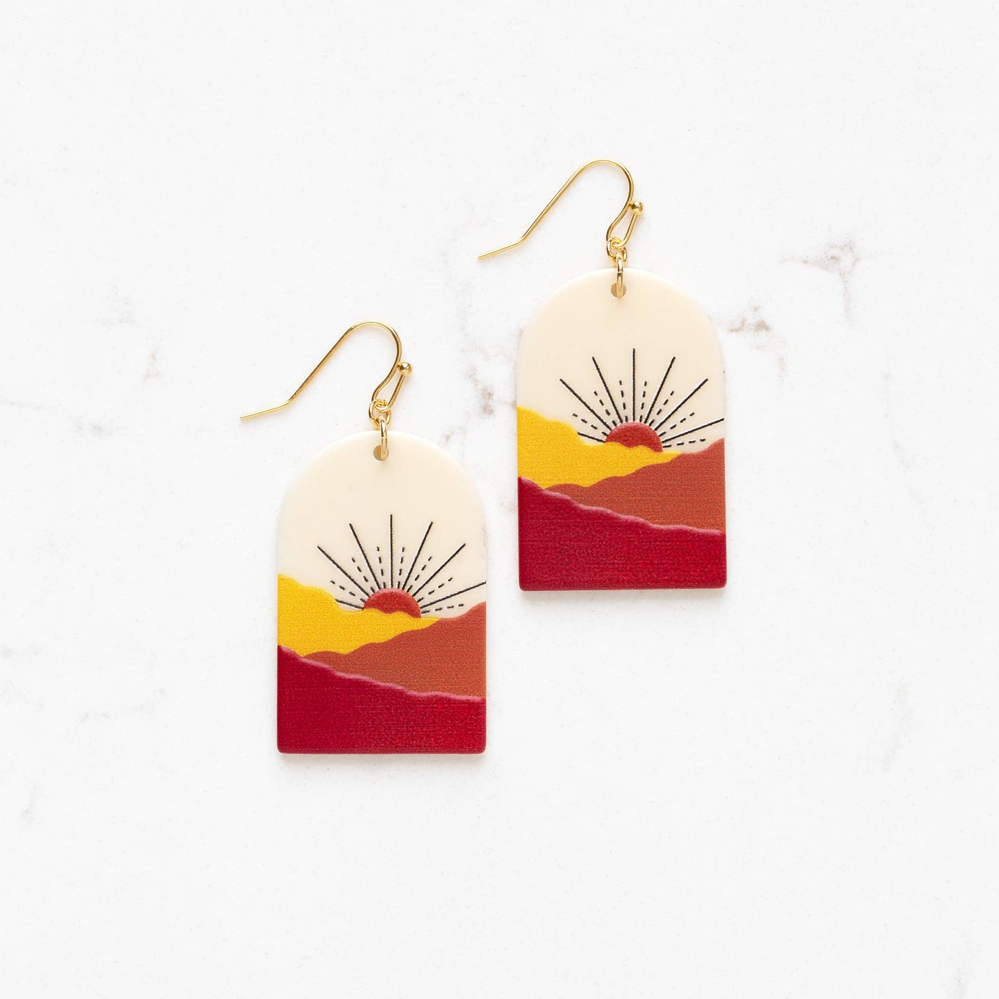 Acrylic Sunset Earrings
