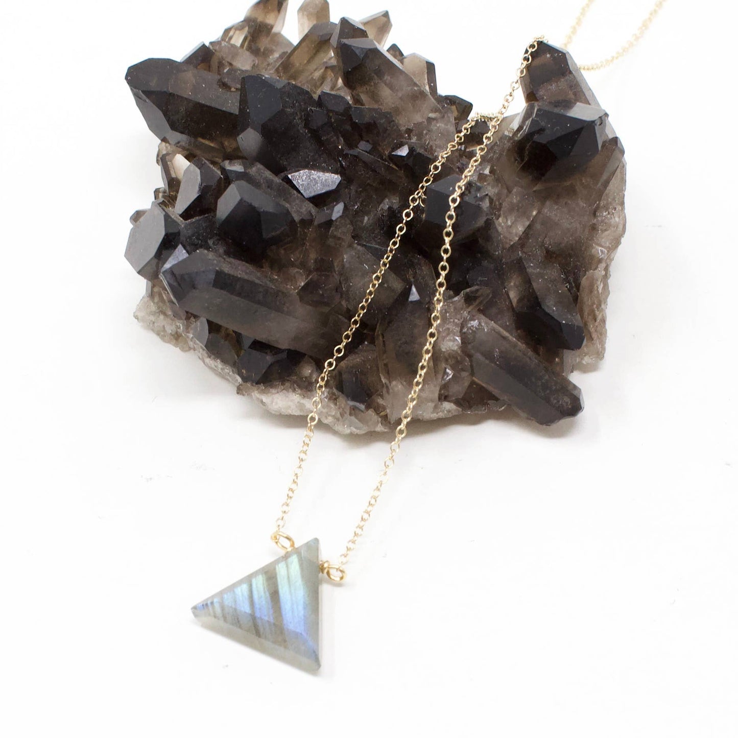 Labradorite Triangle Necklace