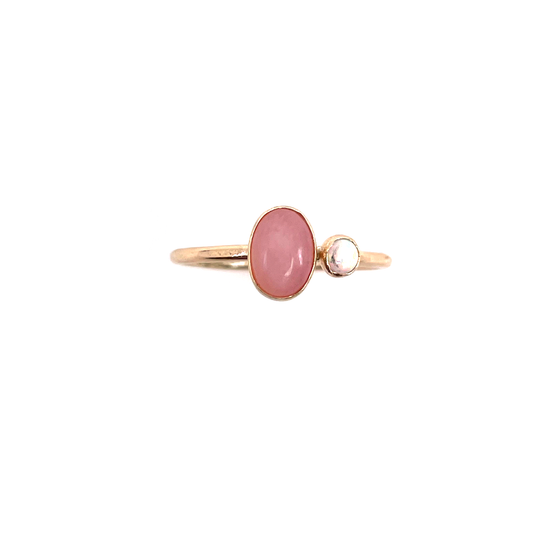 Duo Pink Opal Ring