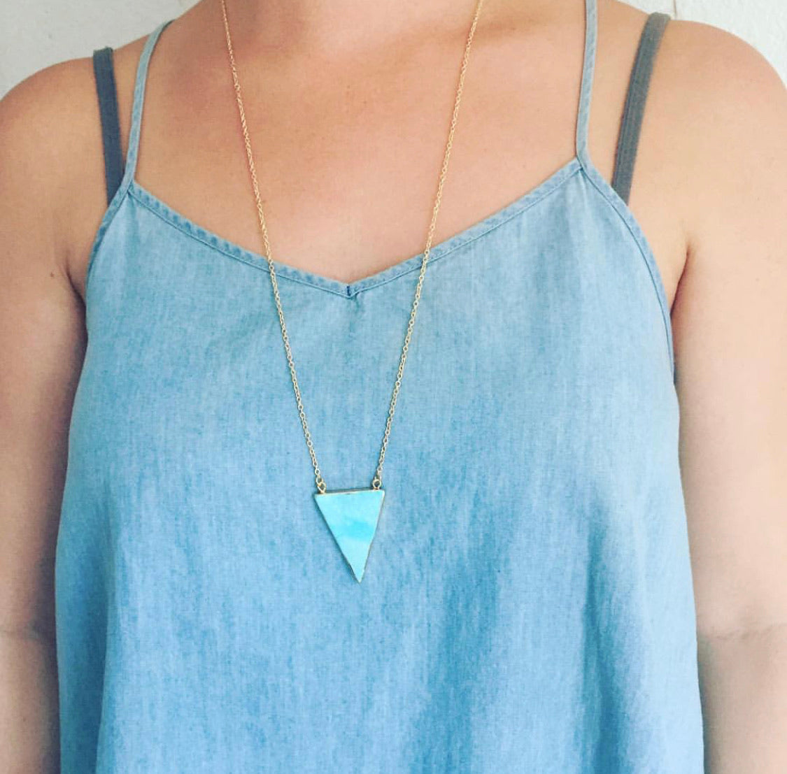Howlite Triangle Necklace